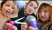 MAKiNG SQUiSHiES with ADLEY!! What's inside our homemade squishy toys? Family Craft n Backyard Fort