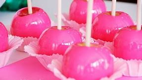 Neon Hot Pink DIY Candy Apples Tutorial | SWEETHAUTE
