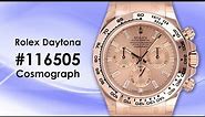 Rolex Daytona, Pink dial, Engraved Bezel, Oyster bracelet, Rose gold Watch 116505