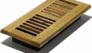 Decor Grates WL410-M 4-Inch by 10-Inch Wood Louver Floor Register, Medium Oak