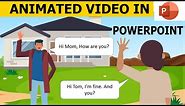 How I Create Animated Video Simple in PowerPoint - Make Animated Conversation