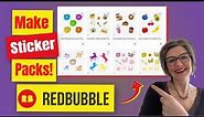 Redbubble Sticker Packs Tutorial 🧡 | Best Redbubble Tips to Increase Your Redbubble Sales 💰💰
