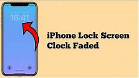 How to fix Time Dim on iPhone Lock Screen after iOS?
