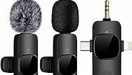 4 in 1 Wireless Lavailer Microphone for iPhone, Android, Camera, iPad, USB C, Professional Mini Microphone with Noise Reduction, Wireless Mic for Video Recording, Vlog, YouTube, TikTok
