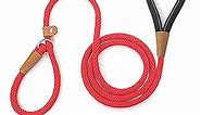 lynxking Dog Leash Slip Lead Snap Hook Rope Leash Strong Heavy Duty Braided Dog Training Leash No Pull Training Lead Leashes for Medium Large and Small Dogs
