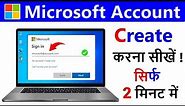 How to Create Microsoft Account in Laptop 2024 | Microsoft Account Kaise Banaye🔥 Microsoft ID Create