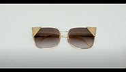 Fendi Sunglasses Model- FF 0191/S Color-000/FQ Rose Gold/Grey Gradient-Gold Mirror Lenses
