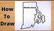 Drawing Rhode Island State Map Very Easy & Simple Way