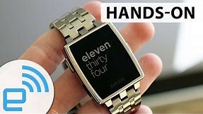 Pebble Steel Smartwatch hands-on at CES 2014 | Engadget