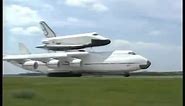 Antonov AN-225 "Mriya" is taking off with Buran space shuttle.