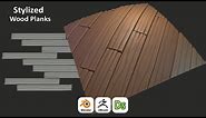 How to Make Stylized Wood Planks for Games Speed Art/Blender/Zbrush and Substance Designer