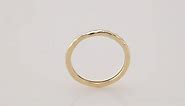 Jewels By Lux 14K Yellow Gold 2mm Hammered Stackable Ring Size 8