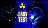 Radium or Tritium? Easy flashlight test you can do at home on Radioactive watch. Is it Radium watch?