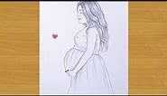 How to draw pregnant lady || Pencil drawing ||Gali Gali Art ||