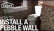 Install a Pebble Tile Accent Wall: Installation