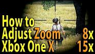 How to adjust magnification on 8x and 15x scopes | PUBG | Xbox One X