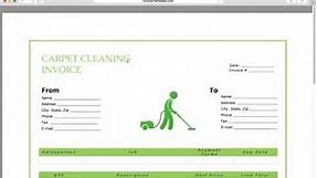 Make a Carpet Service Cleaning Invoice | PDF | Excel | Word