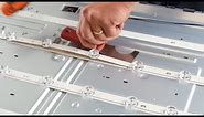 How to Replace LED Strips in LG LED TV - 55LF 55LB NC55 - Fixing Bad LED Backlights