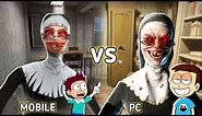 Evil Nun Mobile vs Evil Nun Pc - who is best ? 😲 | Shiva and Kanzo Gameplay