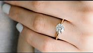 1.5 Carat Round Six Prong Lab Diamond Solitaire Engagement Ring in 14k Yellow Gold | Ada Diamonds