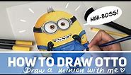 How to Draw Otto the Minion - STEP BY STEP Easy Tutorial - The Rise of Gru