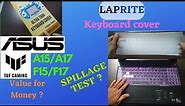 Keyboard cover for Asus TUF A15/A17/F15/F17. Laprite keyboard cover. How to protect laptop keyboard