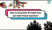 How to Calculate DC Cable Size for Solar Power System? | Cable Sizing for Solar PV Systems | VDI