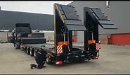 Hydraulic expandable platform Low loader semitrailer. 4 axle hydraulic widening low loader trailer