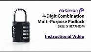 4-Digit Combination Multi-Purpose Padlock 51077HOM Instructional Video
