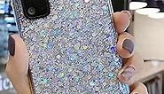 Glitter Sparkle Bling Case for Samsung Galaxy S21 5G - Slim & Cute Rubber Protective Cover (Silver)