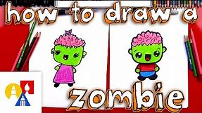 How To Draw A Cartoon Zombie Boy And Girl