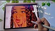 (iPad) Draw with me ✎ :girl with braids 🌱💕☁️