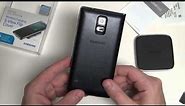 Samsung Galaxy S5 Wireless Charging S-View Flip Cover Unboxing