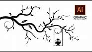 How to create simple tree branches in adobe illustrator : Adobe illustrator tutorial