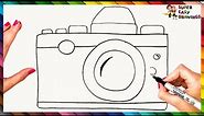 How To Draw A Camera Step By Step 📷 Camera Drawing Easy
