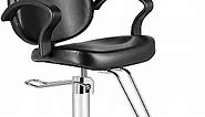 Barber Chair,Salon Chair for Hair Stylist Swivel Styling Chair Heavy Duty Hydraulic Pump Adjustable for Beauty Hair Salon Spa Shampoo(Black)