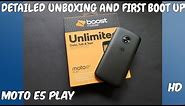 Moto E5 Play Boost Mobile Detailed Unboxing and First Boot Up (HD)