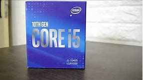 Intel 10th gen i5 10400 unboxing, Installation