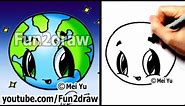 Earth Day - How to Draw a Cute Earth (Kawaii Drawings) | Fun2draw Online Art Classes