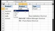 Create a Drop Down Menu with Data Validation in Microsoft Excel