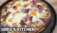 BACON AND EGG PIZZA RECIPE - How To - Greg's Kitchen