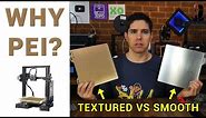 Guide to PEI 3D printer beds: Why and when to use smooth vs textured