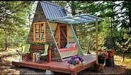 80 sq.ft. A-frame Tiny Cabin costs just $700 to built