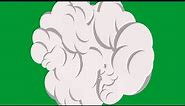 Cartoon Smoke Cloud Effect - Green Screen Overlay Animation