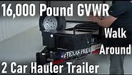 16k Bumper Pull 2 Car Hauler Trailer | DELIVERY WALK AROUND
