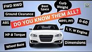 17 Things You Should Know About Your Car | Car Specs Explained