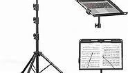 KDD Projector Stand - Music Stand Tripod with Adjustable Height from 23" to 63" - DJ Racks Holder Mount with 360° Rotation - Laptop Floor Stand for Office, Home, Stage, Studio
