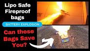 Testing Lipo battery fireproof explosion proof lipo safe bags