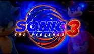 SONIC MOVIE 3 logo with KNUCKLES and SHADOW