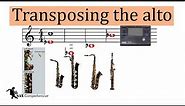 Transposing the alto saxophone